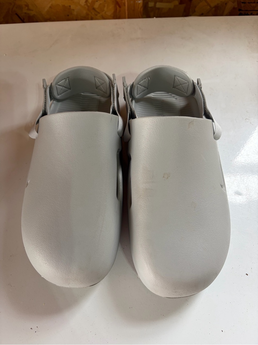 Nike Calm Mules Men's Light Gray Slip-On Athletic Clogs
